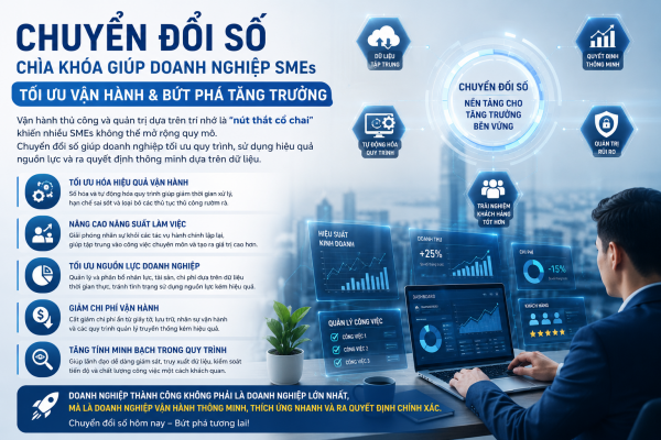 Chuyển đổi số – Chìa khóa giúp doanh nghiệp SMEs tối ưu vận hành và bứt phá tăng trưởng